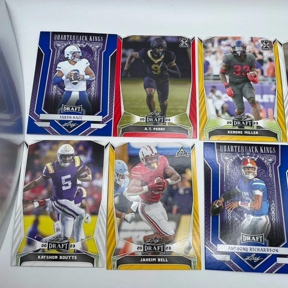 NFL FOOTBALL DRAFT CARDS- 10 Cards